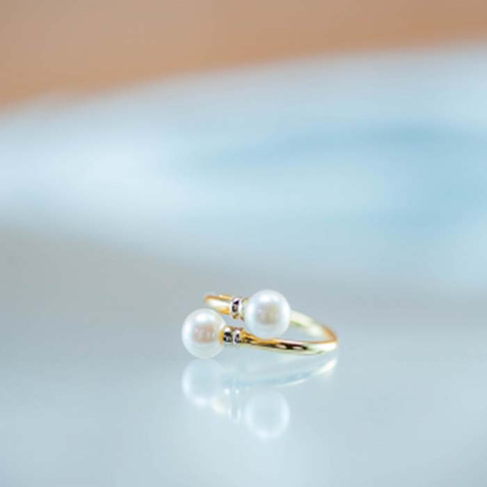 ２粒パールリング