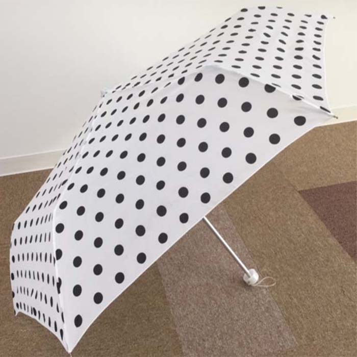 折りたたみ傘ドットホワイト