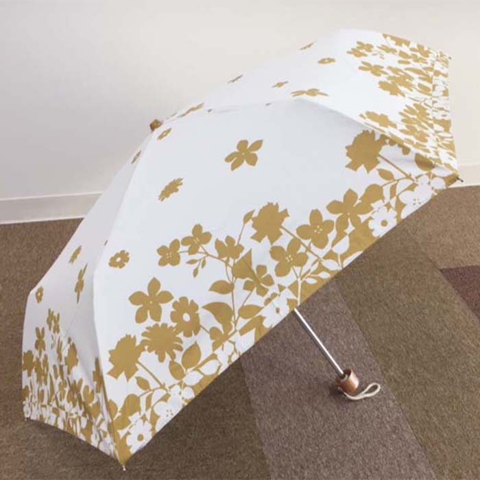 折りたたみ傘花ホワイト